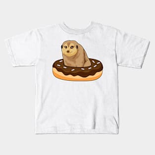 Meerkat with Donut Kids T-Shirt